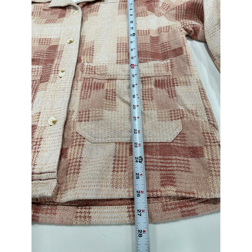 Free People We The Free Berry Combo Plaid Button Front Shacket Jacket XS NEW - Picture 6 of 6